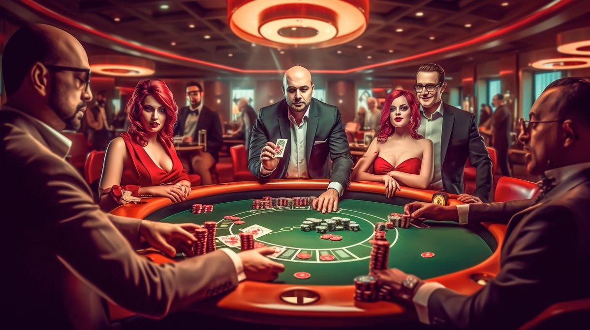 Studio kasino live dengan meja Dragon Tiger, Sic Bo, dan Roulette di ello slot Wild Fireworks